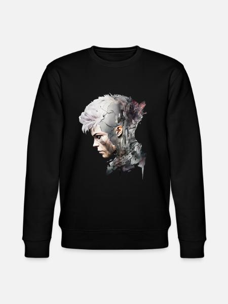 Anime No11 - Stanley/Stella Unisex Bio-Sweatshirt CHANGER  - Schwarz