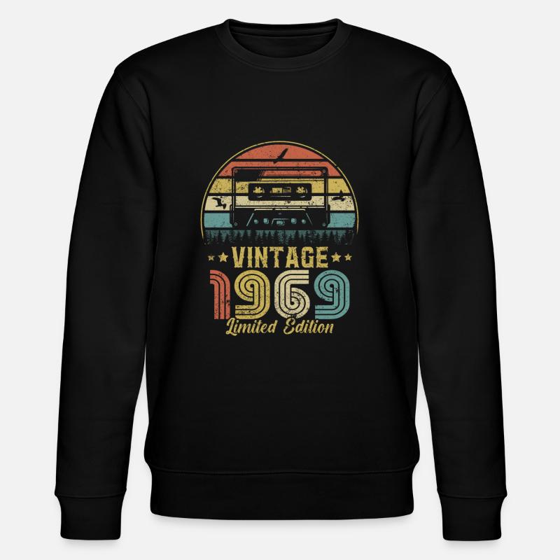 Jahrgang 1969 Kassette - Stanley/Stella Unisex Bio-Sweatshirt CHANGER  - Schwarz