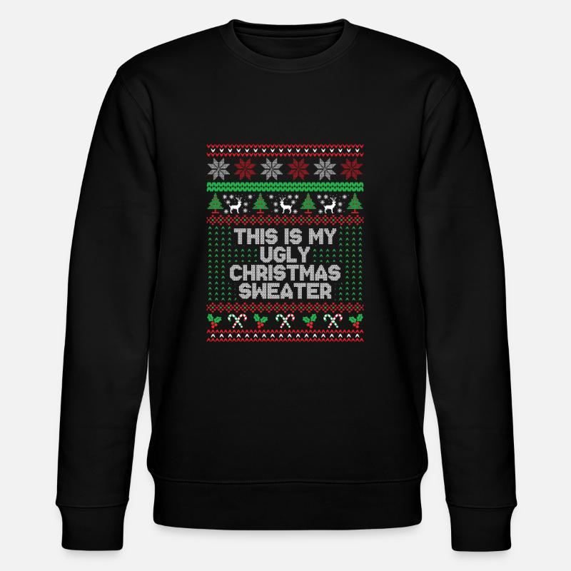 Das ist mein hässlicher Weihnachtspullover - Stanley/Stella Unisex Bio-Sweatshirt CHANGER  - Schwarz