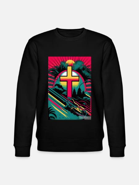 Easter Christianity Gift - Stanley/Stella CHANGER Unisex Organic Sweatshirt - black