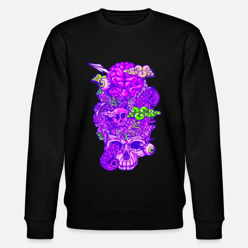 Brain Doodle Strong - Stanley/Stella Unisex Bio-Sweatshirt CHANGER  - Schwarz