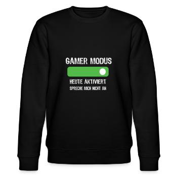 Gaming Gaming Gaming Gaming Gaming Gaming Gaming - Stanley/Stella Unisex Bio-Sweatshirt CHANGER  - Schwarz - Vorne - Nik (191cm) & Marisol (170cm)