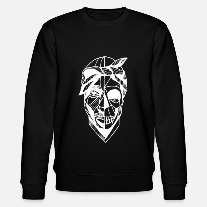 Skeletal Skull Rapper - Stanley/Stella CHANGER Unisex Organic Sweatshirt - black