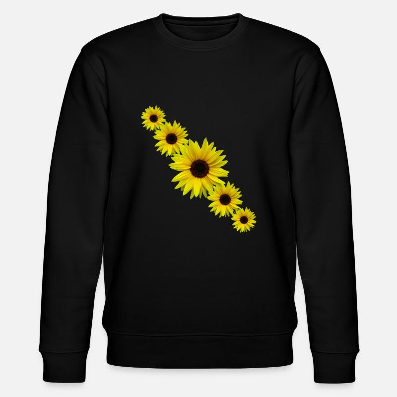 Sonnenblume, Sonnenblumen, Blumen - Stanley/Stella Unisex Bio-Sweatshirt CHANGER - Schwarz