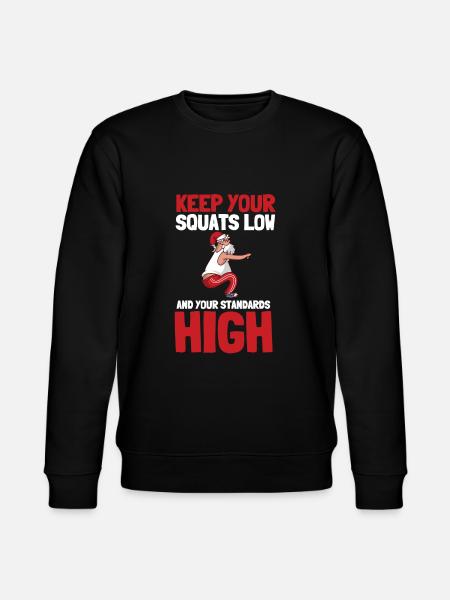 Squat Squatting Powerlifting Bodybuilding - Stanley/Stella CHANGER Unisex Organic Sweatshirt - black