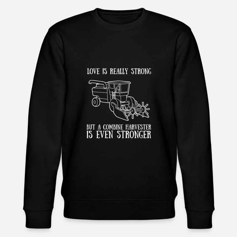 Farming Combine Harvester Driver Agriculture - Stanley/Stella CHANGER Unisex Organic Sweatshirt - black