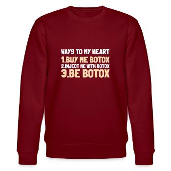 Chirurgie plastique Botox et injecteur d’infirmière esthétique - Sweat bio CHANGER Stanley/Stella Unisexe - bordeaux - Devant - Nik (191cm) & Marisol (170cm)