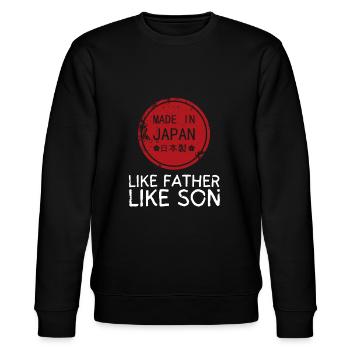 Like Father Like Son Heritage Origin Father's Day - Stanley/Stella CHANGER Unisex Organic Sweatshirt - black - Front - Nik (191cm) & Marisol (170cm)