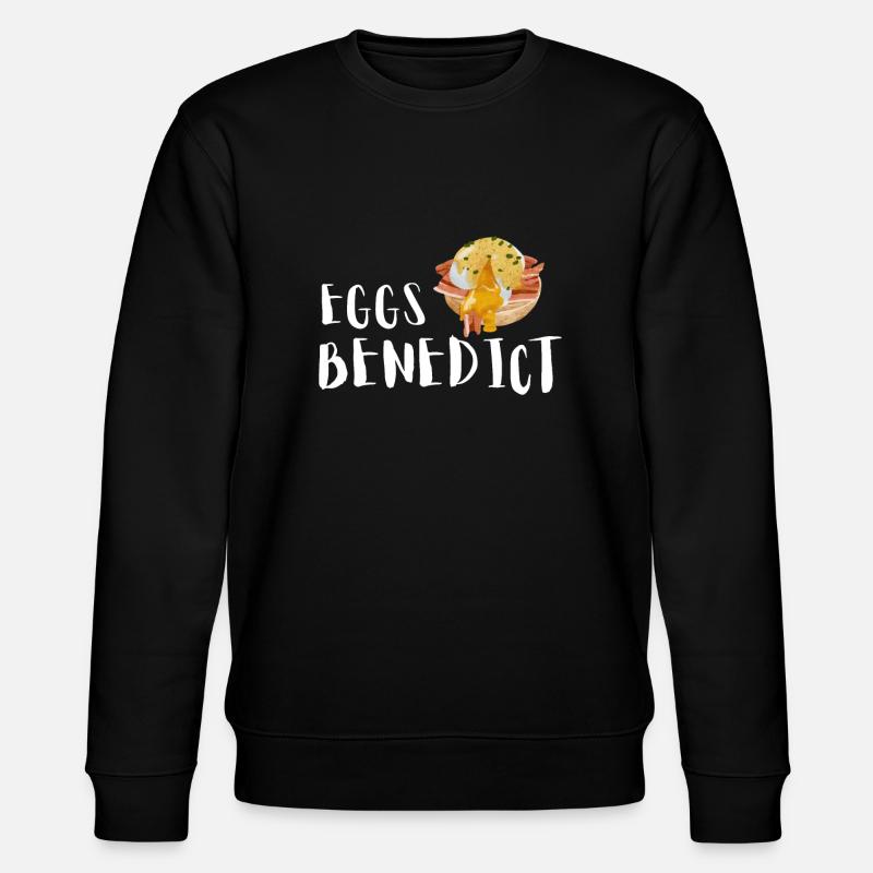 Eggs Benedicts Omelete Breakfast Brunch - Stanley/Stella Unisex Bio-Sweatshirt CHANGER  - Schwarz