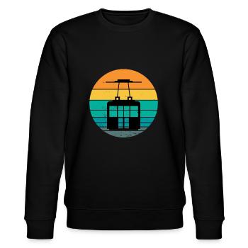 Aerial Tram Tramway Cable Car Cableway Gondola - Stanley/Stella CHANGER Unisex Organic Sweatshirt - black - Front - Nik (191cm) & Marisol (170cm)