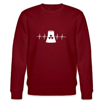 Uranium Fission Nuclear Engineering Theme - Stanley/Stella Unisex Bio-Sweatshirt CHANGER  - Burgunderrot - Vorne - Nik (191cm) & Marisol (170cm)