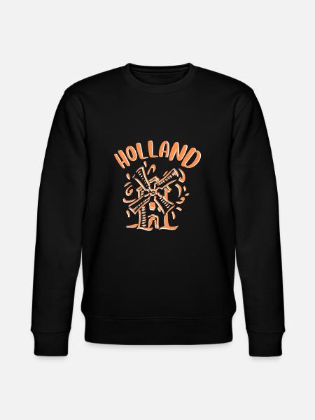 Netherlands Holland Windmill - Stanley/Stella CHANGER Unisex Organic Sweatshirt - black