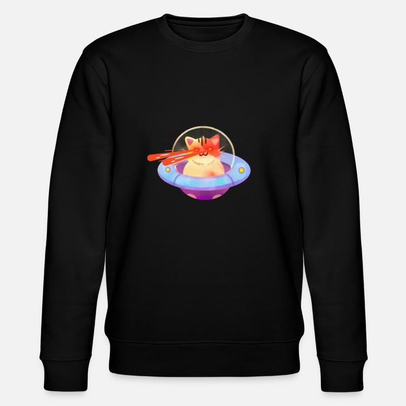 Chat avec des yeux laser - Sweat bio CHANGER Stanley/Stella Unisexe - noir