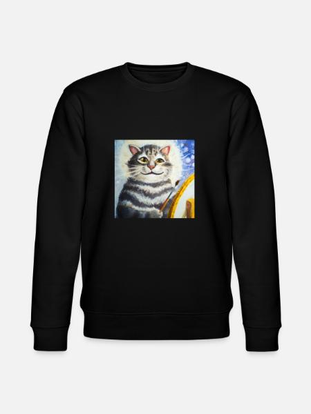 Cat Art History - Stanley/Stella CHANGER Unisex Organic Sweatshirt - black