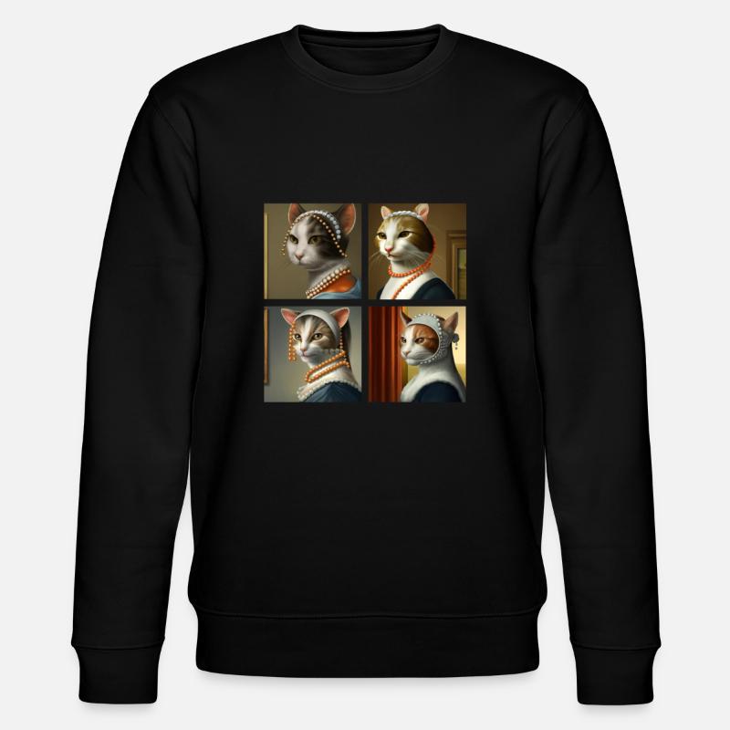 Histoire de l’art du chat - Sweat bio CHANGER Stanley/Stella Unisexe - noir