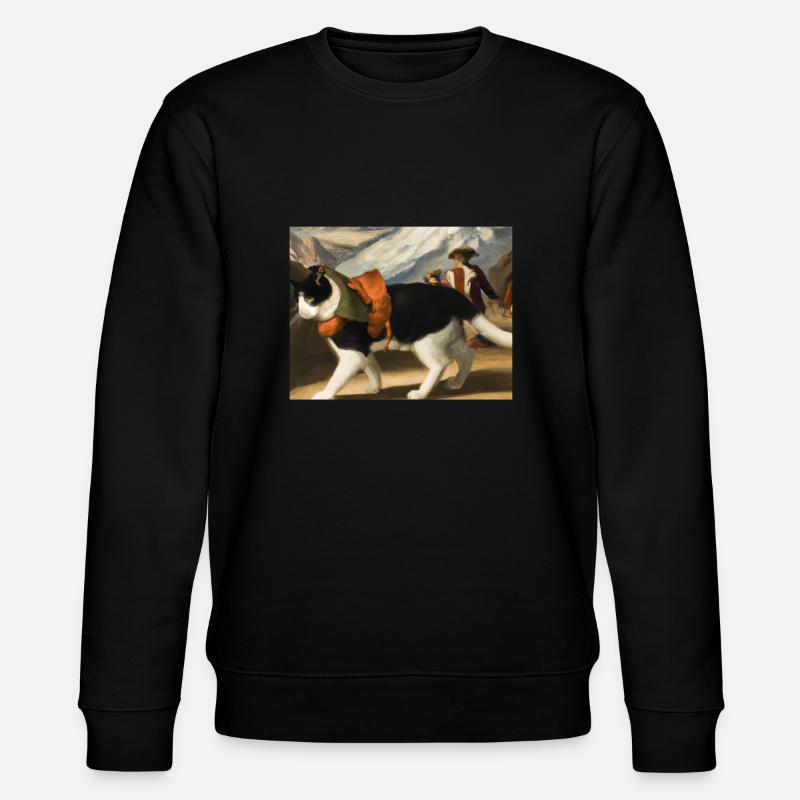 Cat Art History - Stanley/Stella Unisex Bio-Sweatshirt CHANGER  - Schwarz