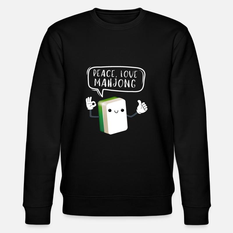 Cats Playing Mahjong - Stanley/Stella Unisex Bio-Sweatshirt CHANGER  - Schwarz
