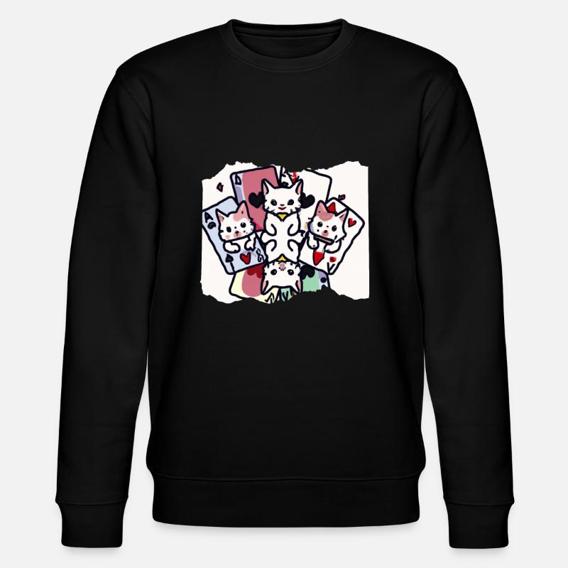Cats Playing Cards - Stanley/Stella Unisex Bio-Sweatshirt CHANGER - Schwarz