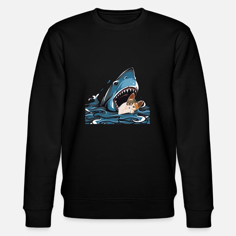 Chat mangeur de requins - Sweat bio CHANGER Stanley/Stella Unisexe - noir