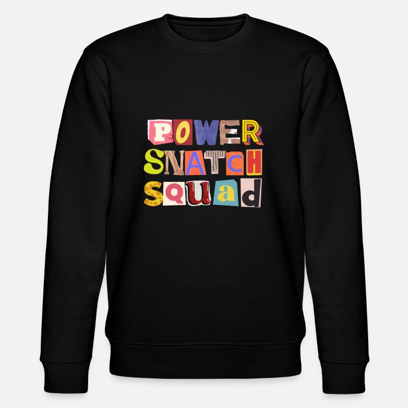 Weight Lifting Power Snatch - Stanley/Stella CHANGER Unisex Organic Sweatshirt - black
