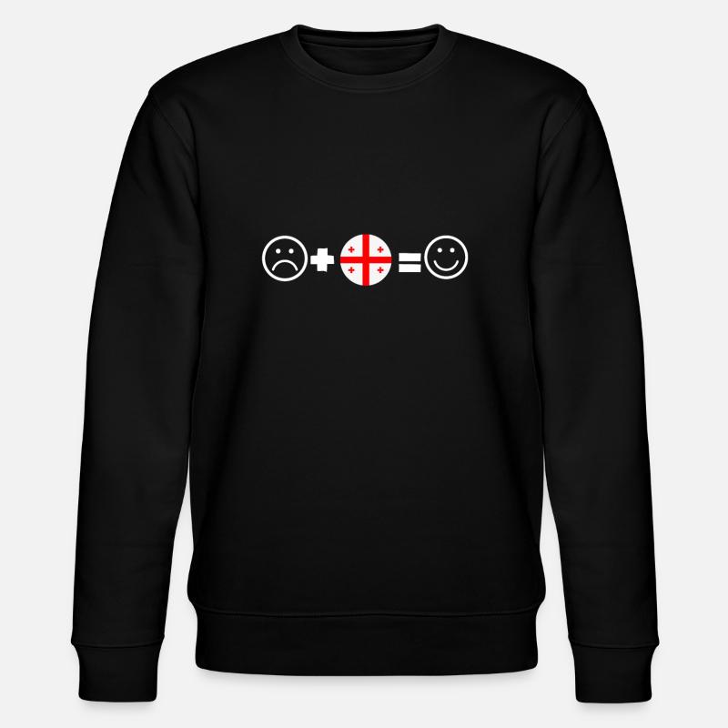 Georgian Flag - Stanley/Stella Unisex Bio-Sweatshirt CHANGER  - Schwarz