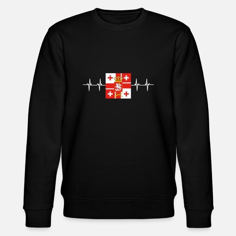 Georgian Flag - Stanley/Stella Unisex Bio-Sweatshirt CHANGER - Schwarz