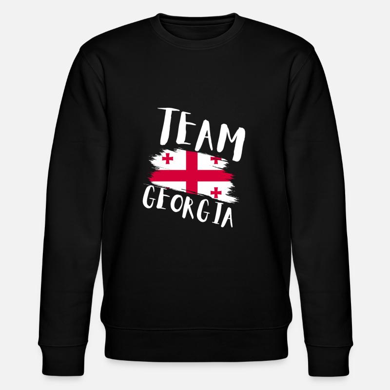 Georgian Flag - Stanley/Stella CHANGER Unisex Organic Sweatshirt - black