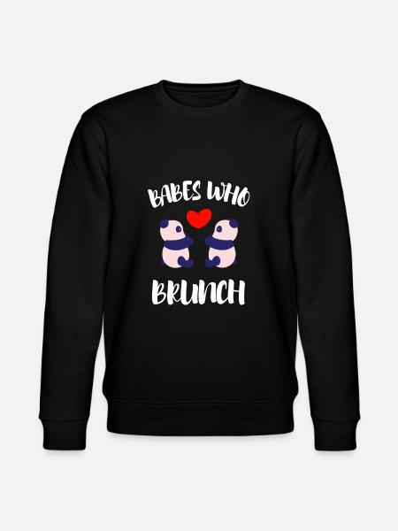 Babes Who Brunch Squat - Stanley/Stella CHANGER Unisex Organic Sweatshirt - black