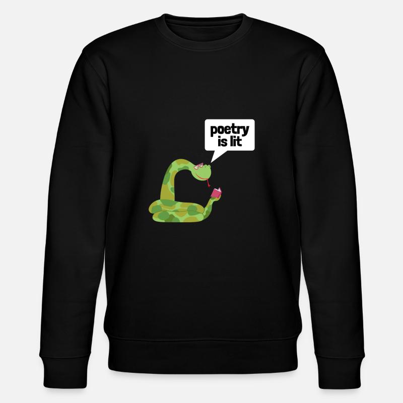 Poetry Is Lit - Stanley/Stella Unisex Bio-Sweatshirt CHANGER  - Schwarz