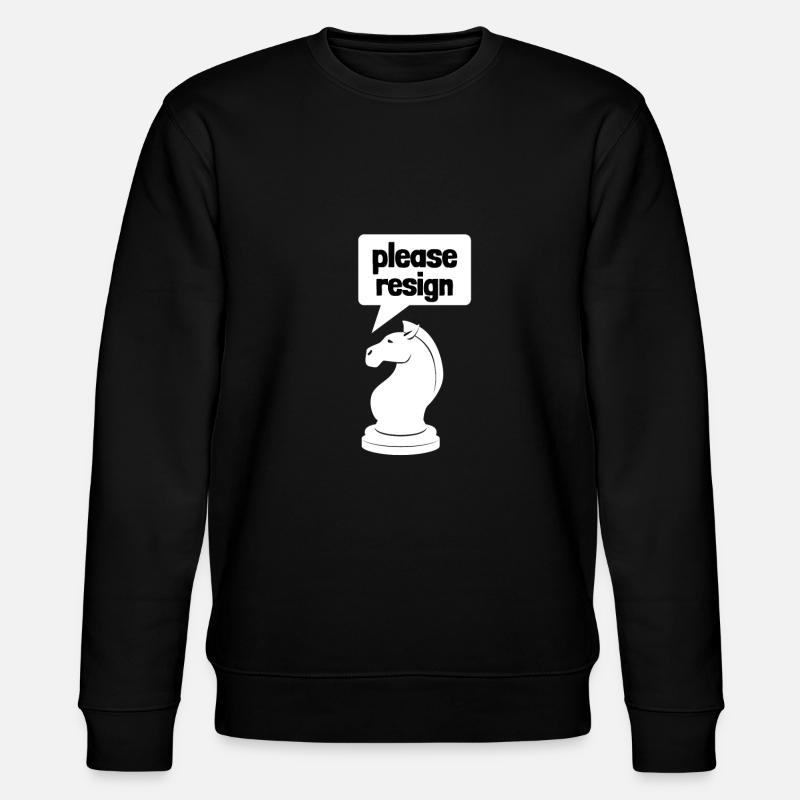 Chess Please Resign - Stanley/Stella CHANGER Unisex Organic Sweatshirt - black