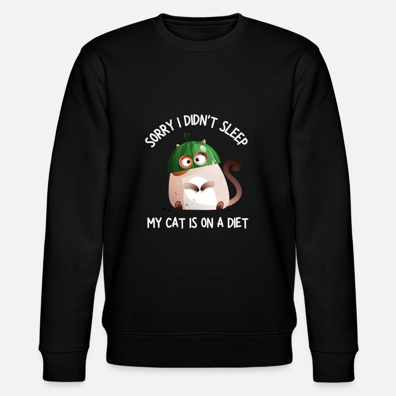 Obésité du gros chat - Sweat bio CHANGER Stanley/Stella Unisexe - noir