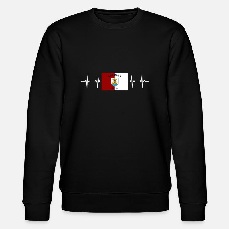 Irish Ireland Galway Flag - Stanley/Stella Unisex Bio-Sweatshirt CHANGER  - Schwarz