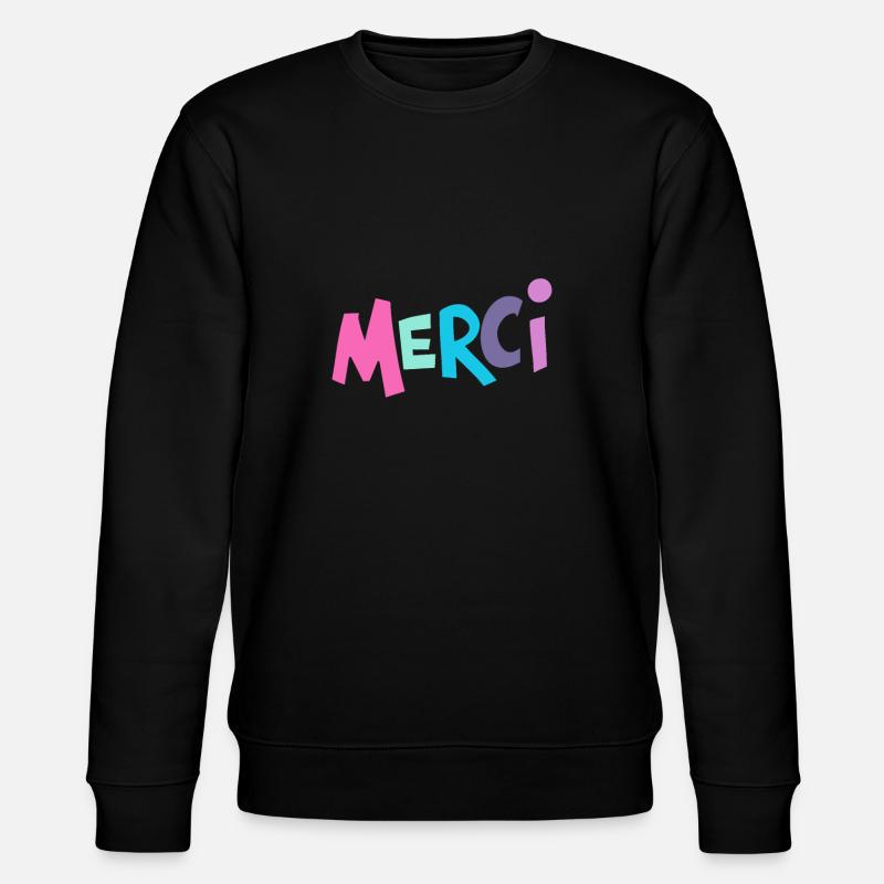 Oui Oui Merci - Stanley/Stella Unisex Bio-Sweatshirt CHANGER  - Schwarz