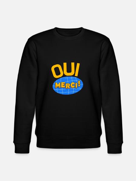 Oui Oui Merci - Stanley/Stella Unisex Bio-Sweatshirt CHANGER - Schwarz