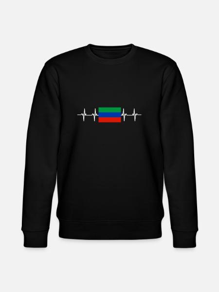 Russian Flag - Dagestan - Stanley/Stella CHANGER Unisex Organic Sweatshirt - black