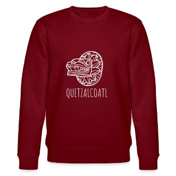 Calendrier aztèque - Quetzalcoatl - Sweat bio CHANGER Stanley/Stella Unisexe - bordeaux - Devant - Nik (191cm) & Marisol (170cm)