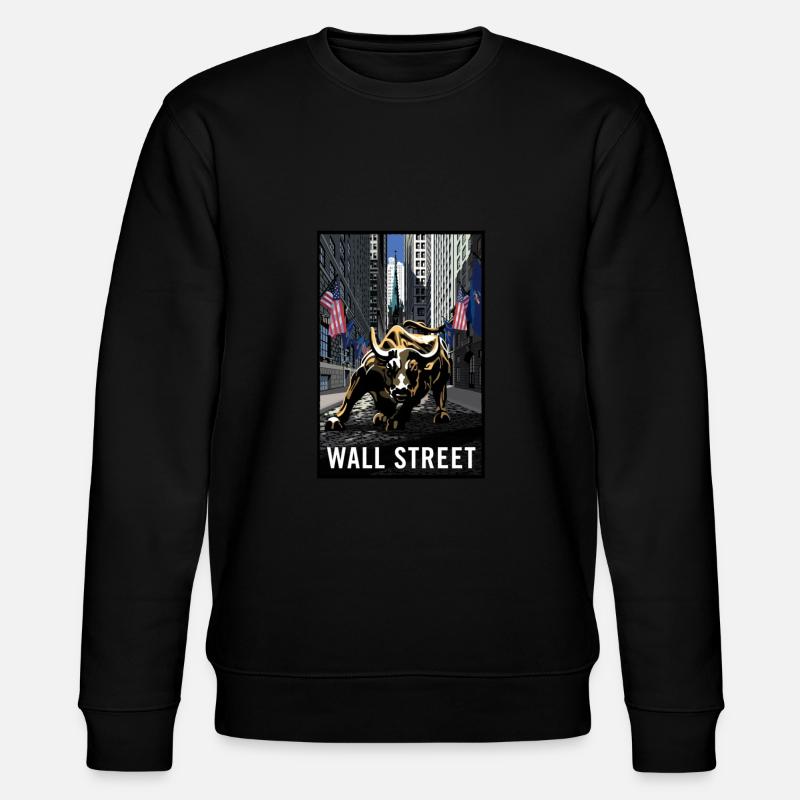 NY Stock Exchange Bull - Stanley/Stella Unisex Bio-Sweatshirt CHANGER  - Schwarz