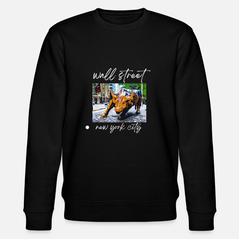 NY Stock Exchange Bull - Stanley/Stella Unisex Bio-Sweatshirt CHANGER  - Schwarz