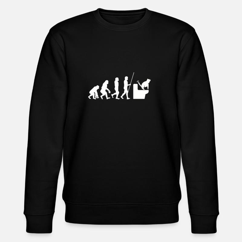 I Poop A Lot - Stanley/Stella Unisex Bio-Sweatshirt CHANGER  - Schwarz