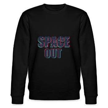 Space Out T-Shirt Geschenk Alien Universum - Stanley/Stella Unisex Bio-Sweatshirt CHANGER  - Schwarz - Vorne - Nik (191cm) & Marisol (170cm)