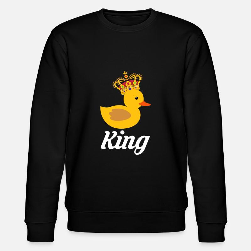 Gummiente Geschenk King - Stanley/Stella Unisex Bio-Sweatshirt CHANGER  - Schwarz