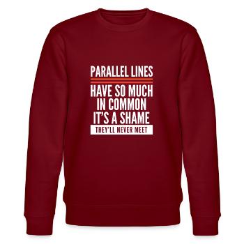 Mathematik - Stanley/Stella Unisex Bio-Sweatshirt CHANGER  - Burgunderrot - Vorne - Nik (191cm) & Marisol (170cm)