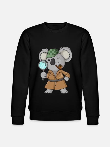 Koala-Detektiv - Stanley/Stella Unisex Bio-Sweatshirt CHANGER  - Schwarz