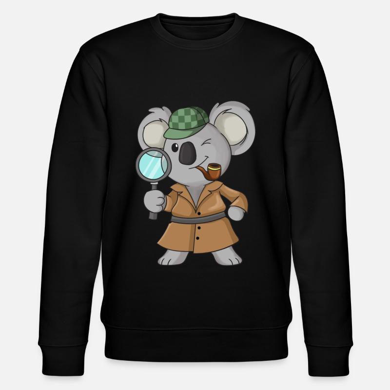 Koala-Detektiv - Stanley/Stella Unisex Bio-Sweatshirt CHANGER  - Schwarz