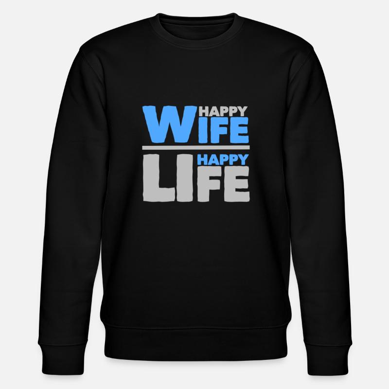 Femme heureuse - vie heureuse - Sweat bio CHANGER Stanley/Stella Unisexe - noir
