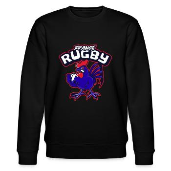 Frankreich Rugby - Stanley/Stella Unisex Bio-Sweatshirt CHANGER  - Schwarz - Vorne - Nik (191cm) & Marisol (170cm)