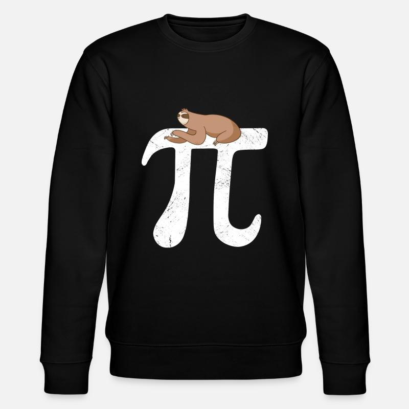 Math Sloth Pi - Stanley/Stella CHANGER Unisex Organic Sweatshirt - black