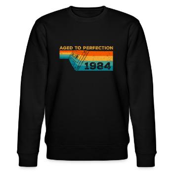 Vintage 1984 - Cadeau D’anniversaire 1984 Retro - Sweat bio CHANGER Stanley/Stella Unisexe - noir - Devant - Nik (191cm) & Marisol (170cm)