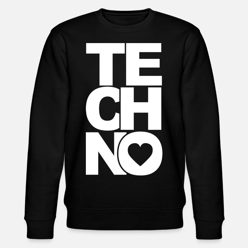 TECHNO LOVE LOVE - Sweat bio CHANGER Stanley/Stella Unisexe - noir