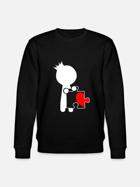 Partnerlook relationship partnership T-shirt - Stanley/Stella CHANGER Unisex Organic Sweatshirt - black